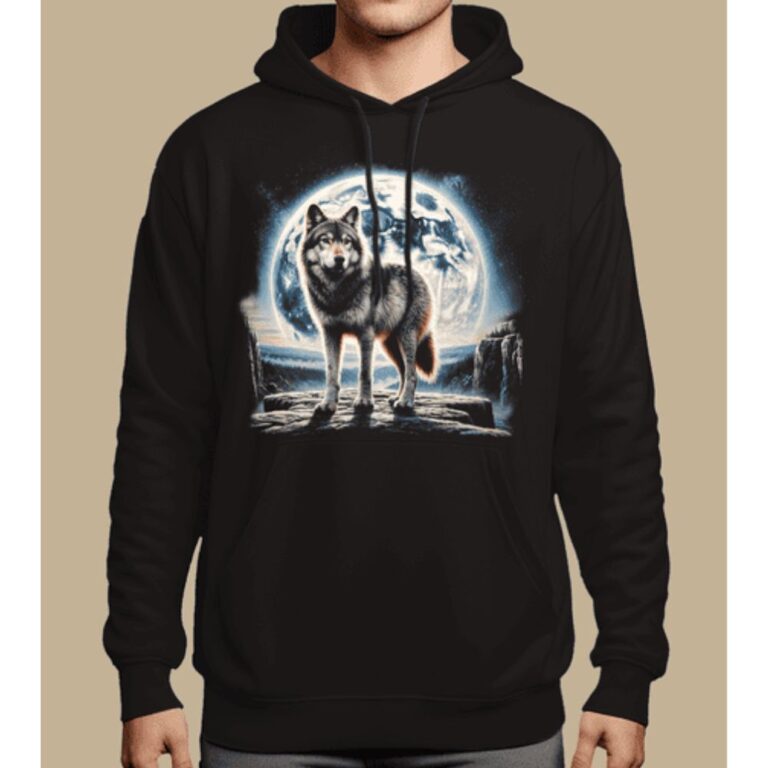 wolf and moon Hoodie