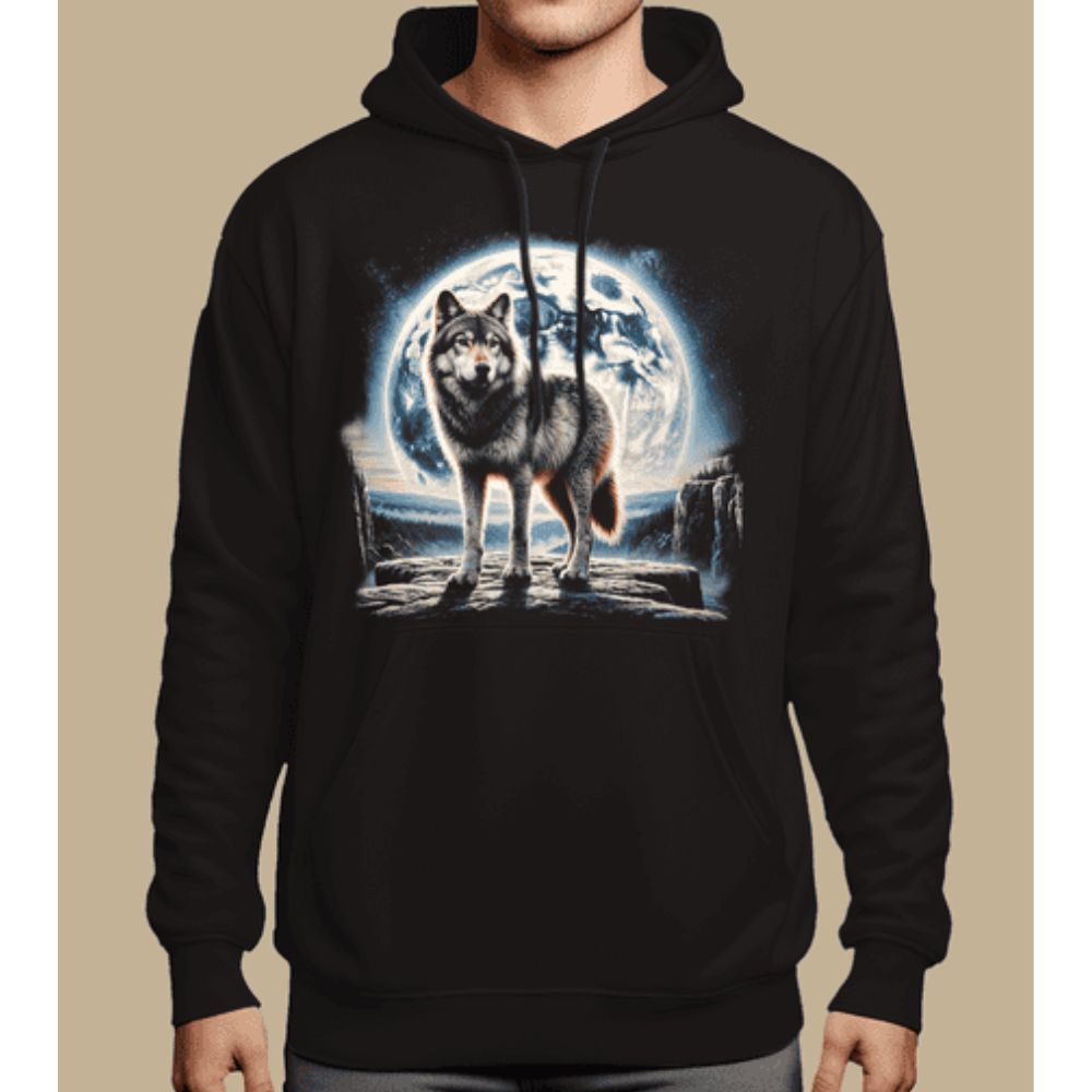 wolf and moon Hoodie